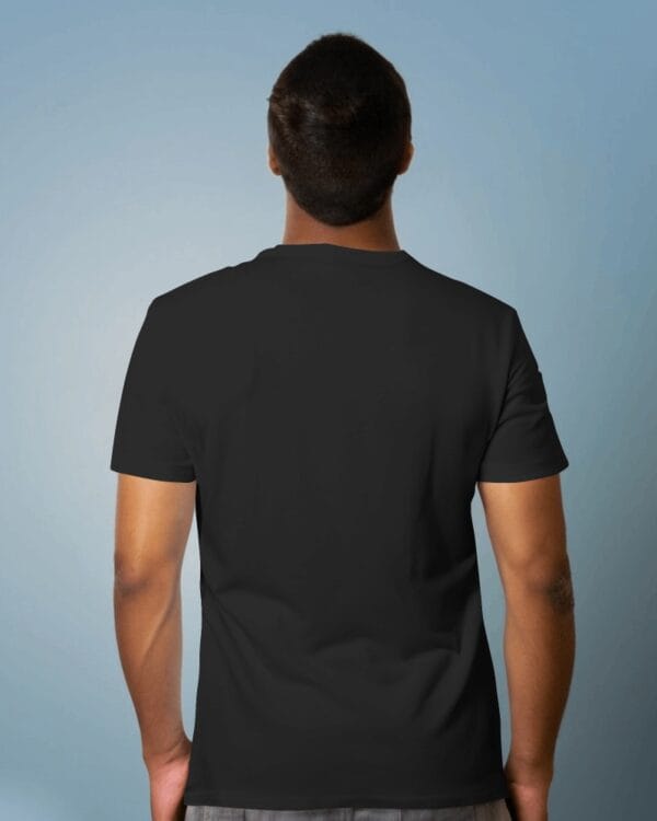 black regular t-shirt back view