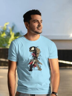 groot mint blue superhero tshirt