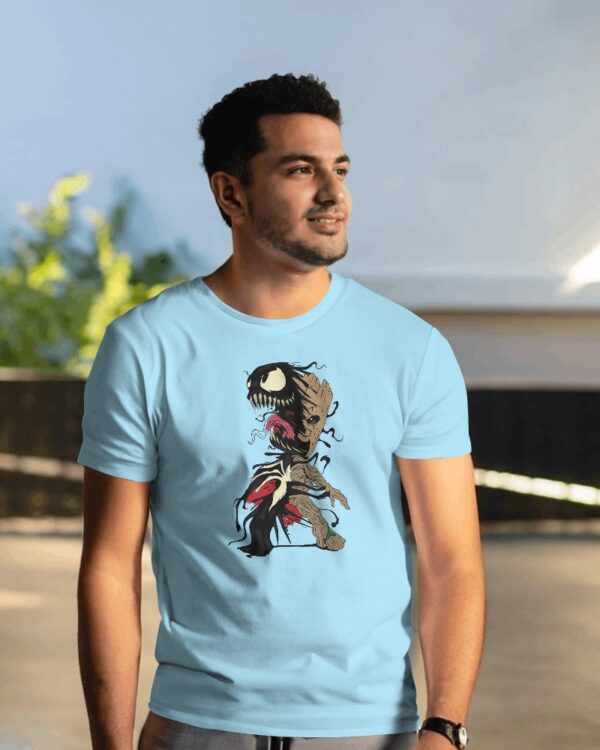 groot mint blue superhero tshirt