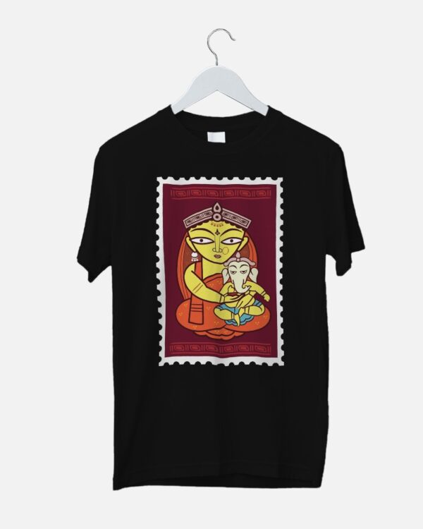 durga ganesh tshirt black